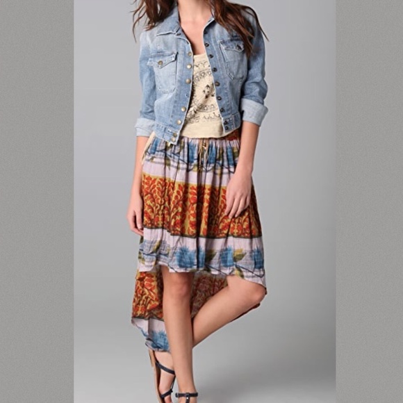 Free People Floral boho swingy skirt - Picture 2 of 16